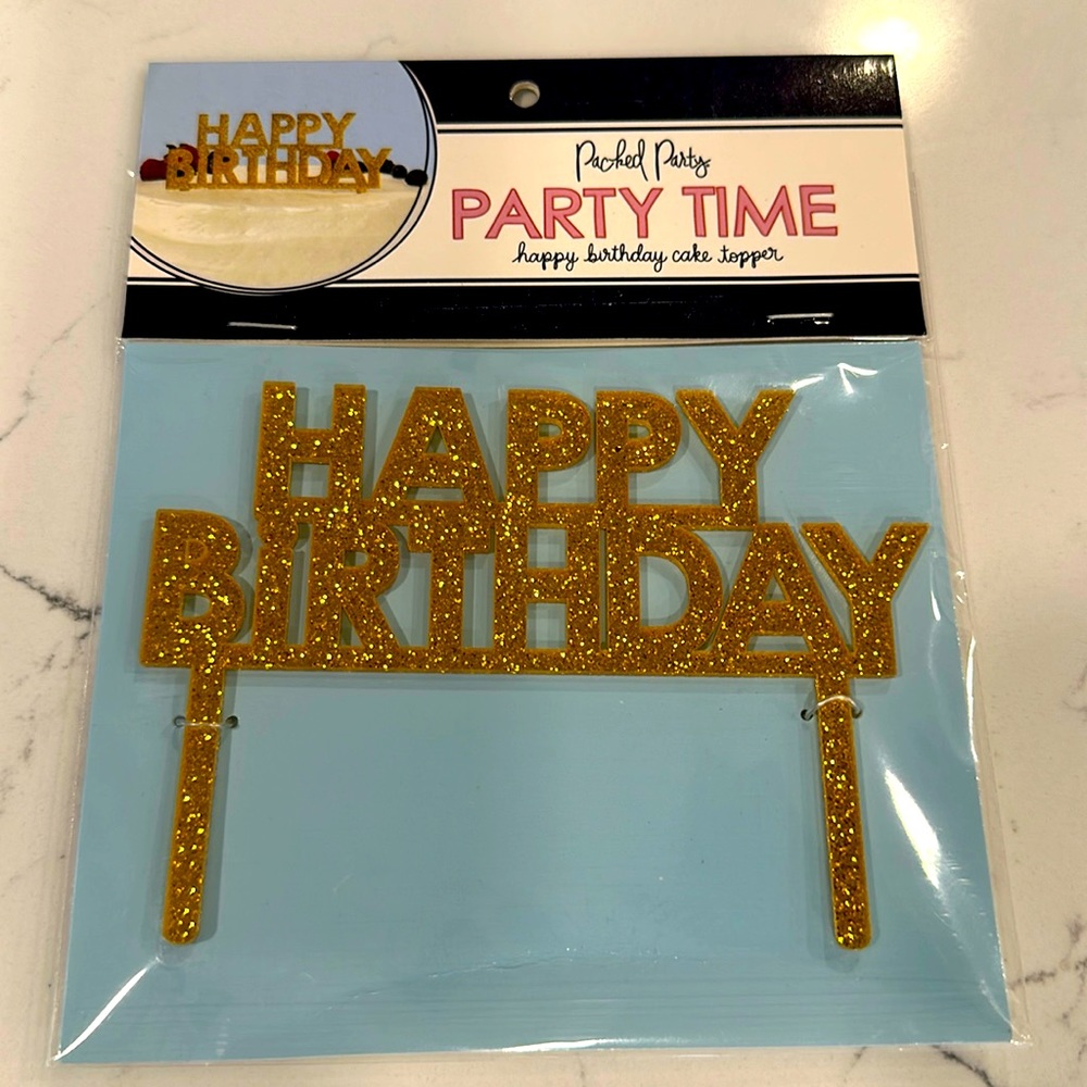 NWT Packed Party Happy Birthday Cake Topper